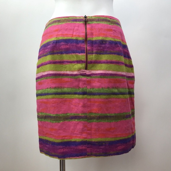BEAUTIFUL Multi Coloe Petite Ann Taylor Size 2P Knee Length SKIRT N - Picture 2 of 6